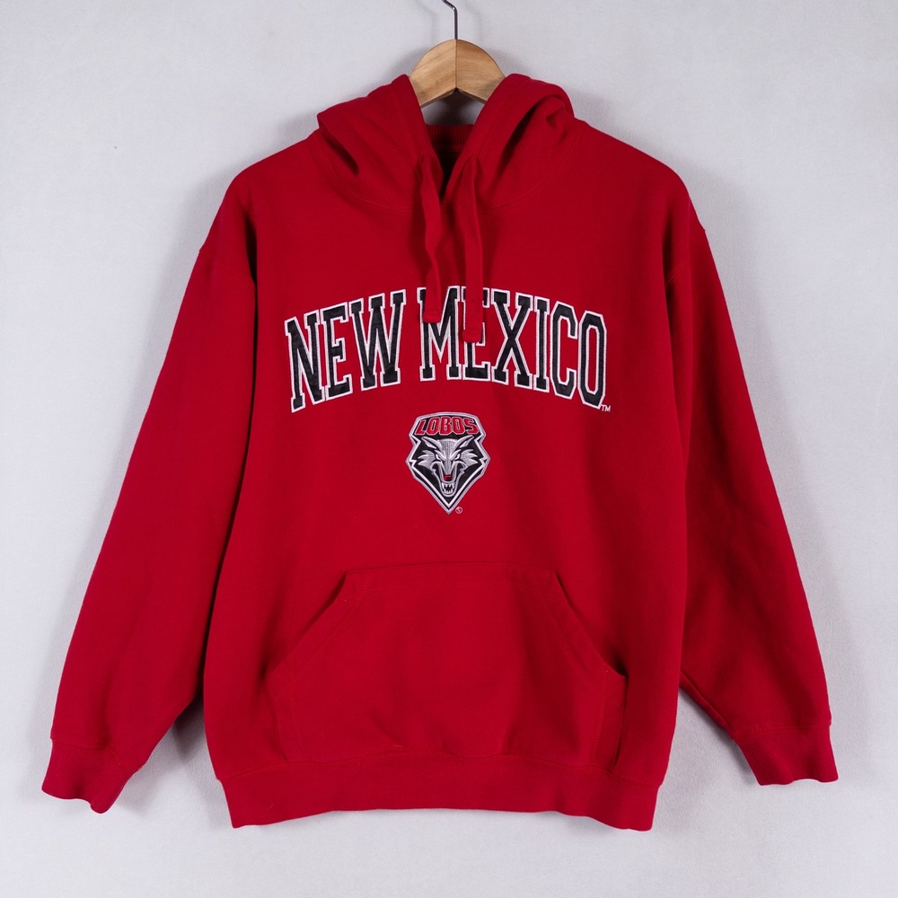 Campus Drive New Mexico Lobos Hoodie Mens Small Red Fleece Collegiate University